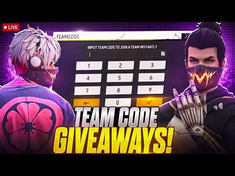 FREE FIRE LIVE CUSTOM ROOM GIVEAWAY | FF LIVE TEAM CODE GIVEAWAY | FF LIVE GIVEAWAY DJ ALOK |FF LIVE