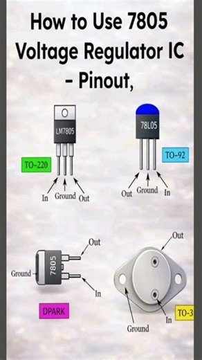 How to Use 7805 Voltage Regulator IC | Pinout & 5V Power Supply