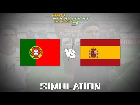 Pro Evolution Soccer 3 (2003) - Portugal vs Spain [Gameplay Simulation]