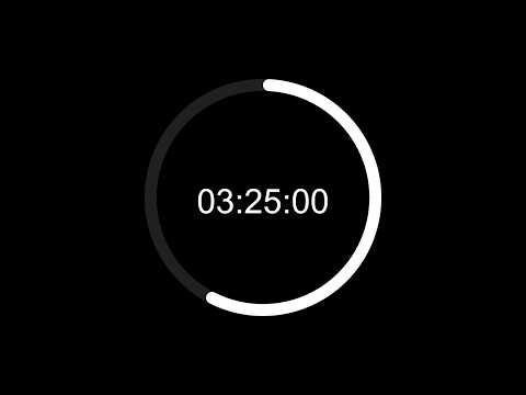 3 Hour 25 Min Study Timer | Minimalist Focus Countdown