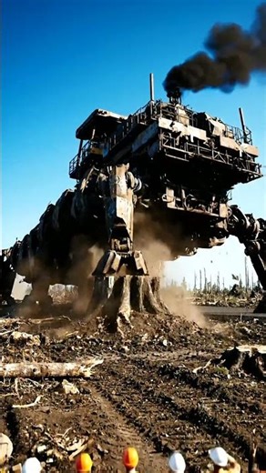 Giant Walking Excavator Devours Land! 🤯 Industrial Mega Machine in Action