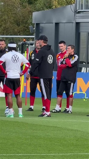 Jurgen Klopp takes charge of his first training session with the German National Team
