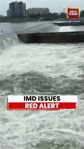 Tapi River Swells As Heavy Rain Batters Surat | IMD Issues Red Alert #shorts