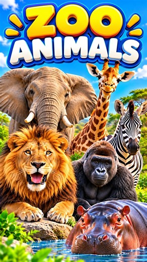 Zoo Animals for Kids | Learn Zoo Animal Names | Kids Learning Videos #Shorts