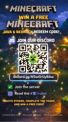 FREE Minecraft Redeem Code 😱 (Java + Bedrock) | Limited Time Giveaway!