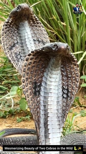Mesmerizing Beauty of Two Cobras in the Wild 🐍✨ #snake #wildliferescue #animals #wildlife