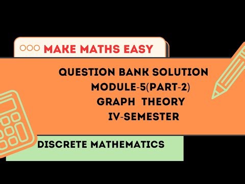 Graph Theory || Kruskal Algorithm || Module-5 || Question bank Solution @MME-va 