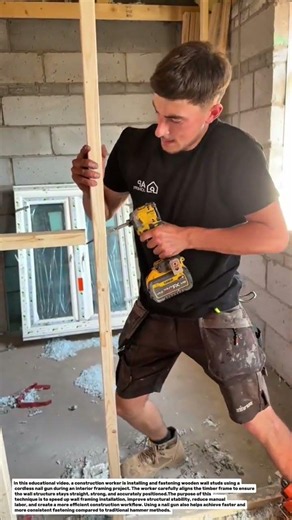 Smart Wall Framing Installation! Fast Wood Stud Fixing Technique.