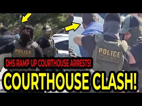 🚨Agents Clash With Protesters Over Courthouse Arrest - DHS Pushes Back! 