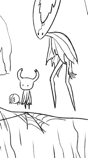 Hollow Knight: Spider Web #hollowknight #silksong #hollow #hornet #littleghost #comics