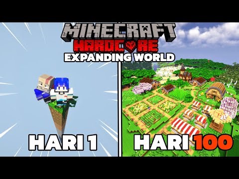 100 Hari Minecraft Hardcore Expanding World