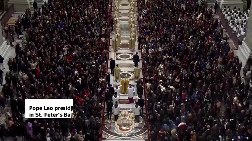 Pope Leo presided over the Christmas Eve mass in Vatican City and said the story of Jesus being born in a stable because there was no room at an inn should remind Christians that refusing to help the poor and strangers today is tantamount to rejecting God https://reut.rs/45ew7Dw | Reuters