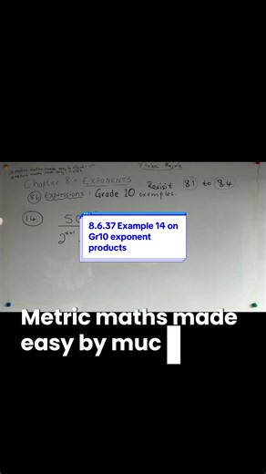 Chapter 8: Exponents/Powers This chapter deals with the following: 1. Explanation of a power 2. Squares, square roots and the radical sign 3. Example of the relationship between powers 4. Mixed worked examples 5. The laws of exponents 6. Exponent expressions 7. Exponent equations You will learn that a power consists of a base and an exponent/index. A power is actually successive multiplication of the same base. As mentioned in the previous videos, powers (also called exponents) are one of the th