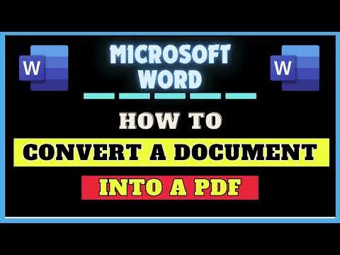 How to Convert a Word Document into a PDF in Microsoft Word | Microsoft 365 Tutorial