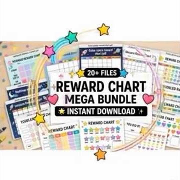 20+ Printable Kids Reward Chart Mega Bundle | Behaviour & Routine Charts #behavioranalysis