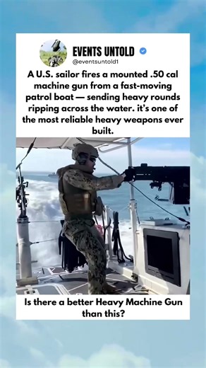 Testing the fire power of a .50 cal in the Navy