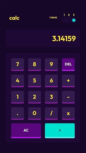 Modern Calculator 🔥 | HTML, CSS & JavaScript | No Talking #Shorts