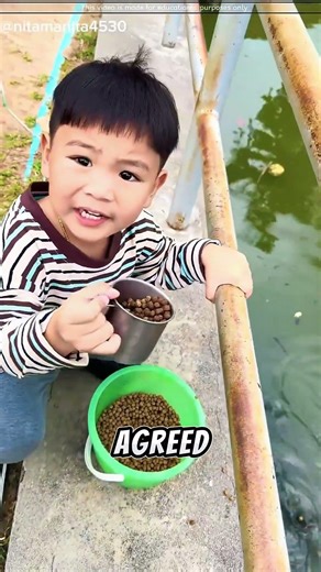Boy throws entire bucket of fish food and shocks everyone 🤯