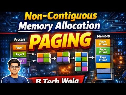 JNTUH, Operating system ,non-contiguous memory allocation -Paging