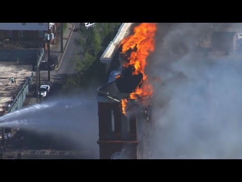 Historic Rome courthouse ‘fully engulfed;’ tower collapses