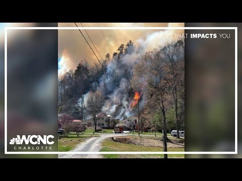 Crews battle McDowell County wildfire sparked by cigarette