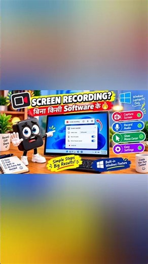 HOW TO SCREEN RECORD IN WINDOWS 11 WITHOUT ANY SOFTWARE 🔥 | FREE BUILT-IN SCREEN RECORDER