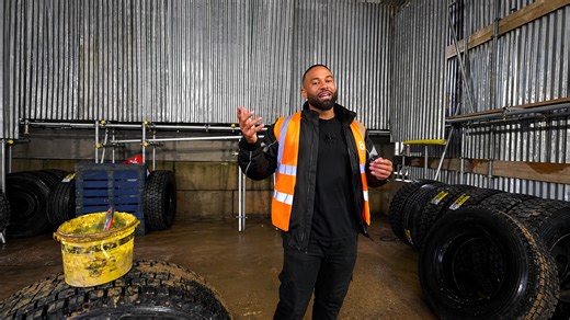 Can a homemade steel cage survive a tire explosion?