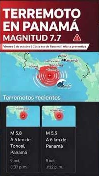 🌊 TERREMOTO 7.7 EN PANAMÁ ¡ALERTA DE TSUNAMI ACTIVADA! 🌊 #SismoPanama #AlertaTsunami #cc