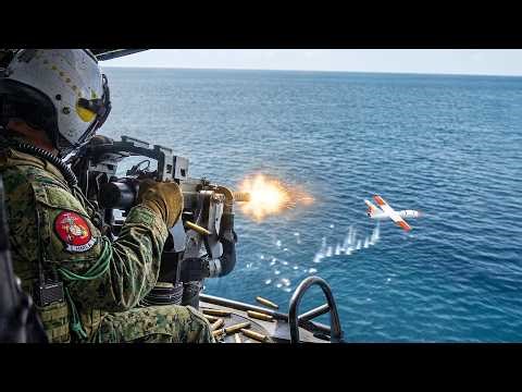 How U.S. Helicopter Gunners Shoot Down Deadly Drones With Heavy Fire
