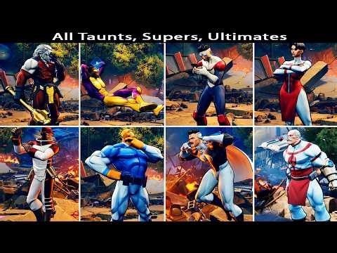 INVINCIBLE VS All Characters Taunts, Super Moves And Ultimate Finishers 4K 60FPS Ultra HD
