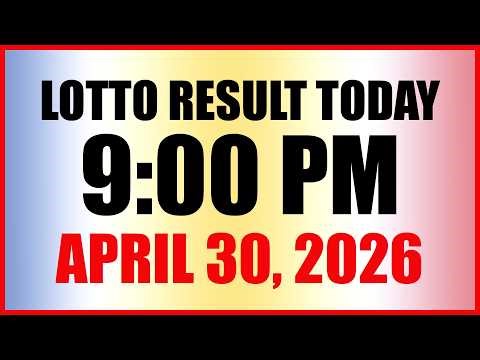 Lotto Result Today 9pm Draw April 30, 2026 Swertres Ez2 PCSO