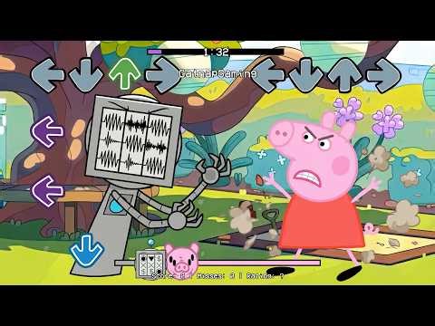 [SWAP] FNF NEW Sprunki OC Pyramixed 4 vs Peppa ALL PHASES Sings Bluey Can Can | FNF Mods