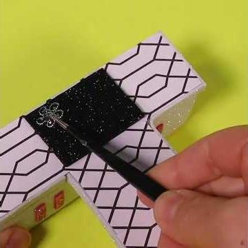 DIY Glitter Miniature Cardboard House Build 🏠 | Pink Kitchen, Bedroom & Living Room