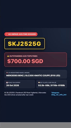 SKJ2525G owes $700.00 in unpaid SG fines #shorts