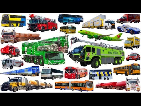 Big Truck, Police Car, Ambulance, Fire Truck | Types of Vehicle | Vehicles collection Name and Sound