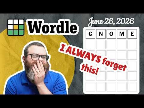 I need to remember that | Wordle #1833 (June 26, 2026)