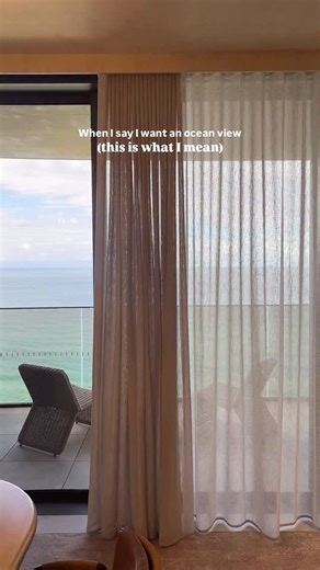 When we say we want an ocean view… this is exactly what we mean 🌊✨ The @mondriangoldcoast delivers serious beachfront bliss — waking up to the waves has never looked so good. 😍 Who else is adding this to their dream stay list? 🙋‍♀️☀️ #GoldCoast #GoldCoastAccommodation #Burleigh 📍Mondrian Gold Coast, Burleigh [ID. Video shows multiple cuts of the full ocean view from a balcony at the Mondrian Hotel on the Gold Coast. The skyline is seen on one end and Burleigh headland on the other. On-screen