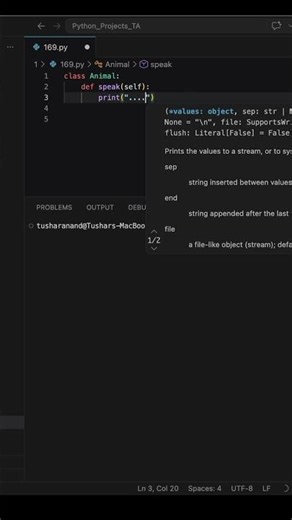 🧬 Python Inheritance Explained in 40 Seconds! ⚡#coding #programming #python #learnpython #shorts