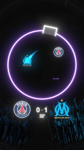 PSG vs Marseille ⚽ Who wins? | Football Marble Race #shorts