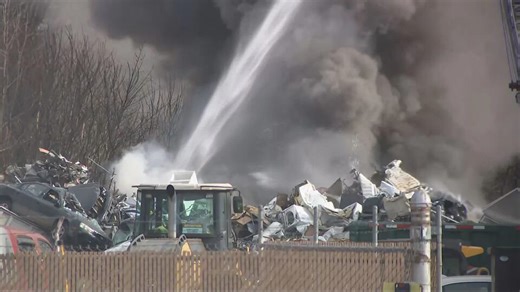 Firefighters battled massive recycling facility fire in Springfield