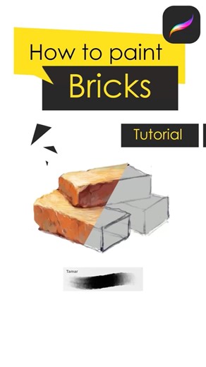 How to Paint Bricks in Procreate. Tutorial
