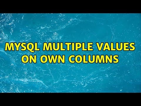 MySQL multiple values on own columns (3 Solutions!!)