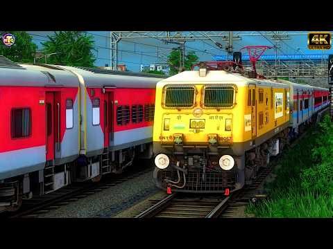 WAP7 4K ULTRA REALISTIC TRAIN GAME PLAY | BUMPY RAILROAD | Train Simulator | Railwork | NTG GAMING