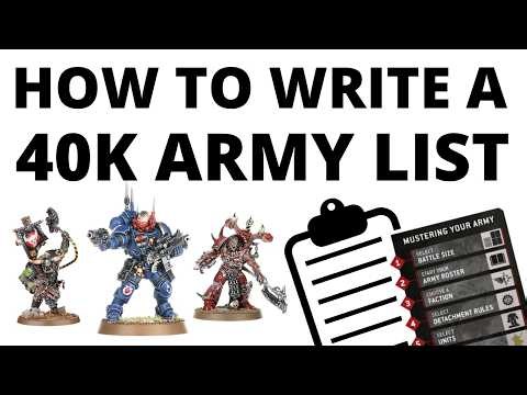 How to Write a Warhammer 40K Army List EXPLAINED - 11th Edition Guide for Beginners