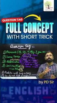 Question Tag | Full Concept with Short Trick #englishgrammar #aedo #shortsfeed #eduteria