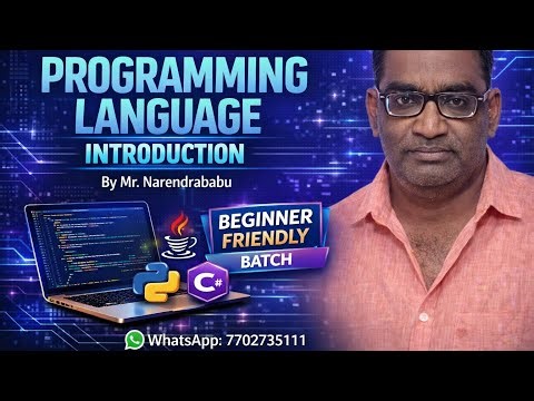 Programming Language Basics for Beginners | Full Introduction 🚀 By Mr.Narendrababu