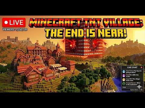 🔴 Live Part 1 : Minecraft TNT Village - Gameplay #minecraft #gaming - Itz Oops