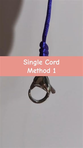How to Knot and Connect a Clasp on a Single Cord for jewelry making at home