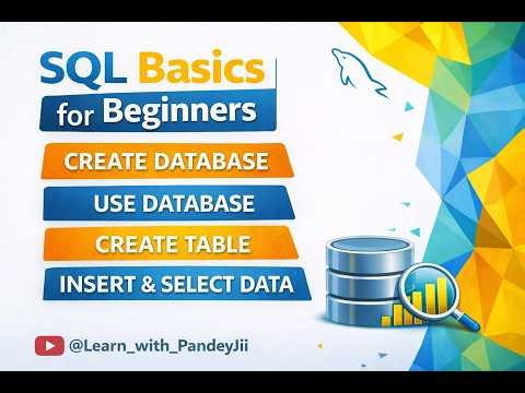 🔥 SQL Basics for Beginners | Create Database, Table, Insert & Select Data