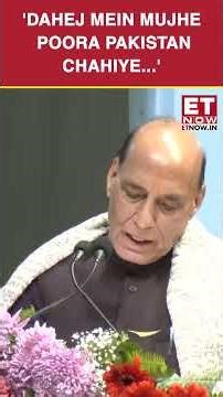 “Wanted Pakistan as Dowry”: Rajnath Singh Recalls Atal Vajpayee’s Wit And Humor #shorts